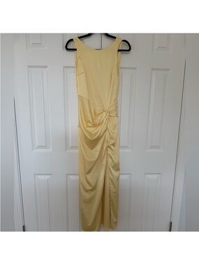 Abercrombie & Fitch Pale Yellow open back Maxi Dress